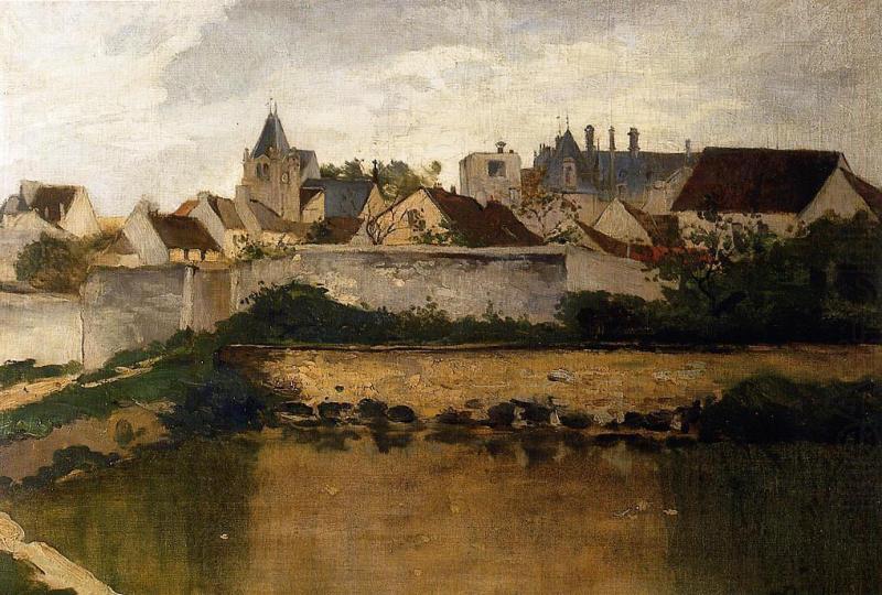 Charles-Francois Daubigny The Village, Auvers-sur-Oise china oil painting image